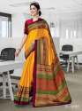 Designer Printed Uniform Silk saree thumb 15