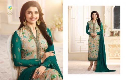 Designer Printed with Embroidered Straight Suit2