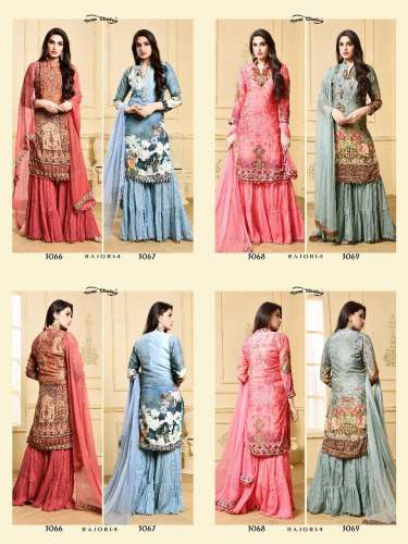 Designer Printed with embroidery Gharara Suit