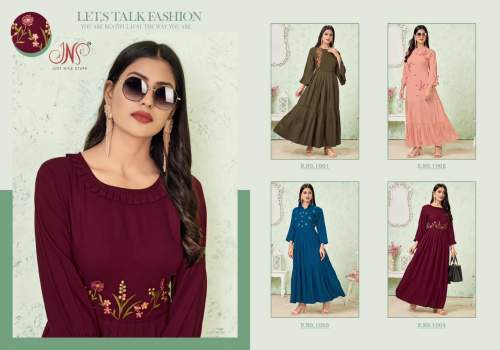 Designer Rayon Embroidered Kurti 