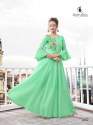 Designer Rayon Gown Style Kurti thumb 4