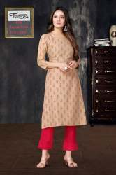 Designer Rayon Print Casual Wear Kurti