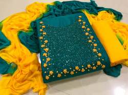 Designer Semi Modal Dress Material 