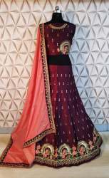 Designer Stylish Wedding Wear Embroidered Lehenga