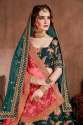 Designer Taffeta Silk Bridal Wear Lehenga Choli thumb 1