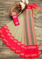Designer Soft Cotton Silk Festive Wear Saree 