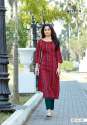 Designer Weaving Strips Kurti 