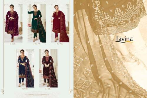 Embroidered Georgette Straight Suit