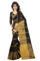 fabliva-designer-black-beige-polly-cotton-saree