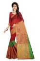 fabliva-designer-red-green-beige-cotton-saree