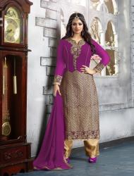 Purple Pore Georgette Suits