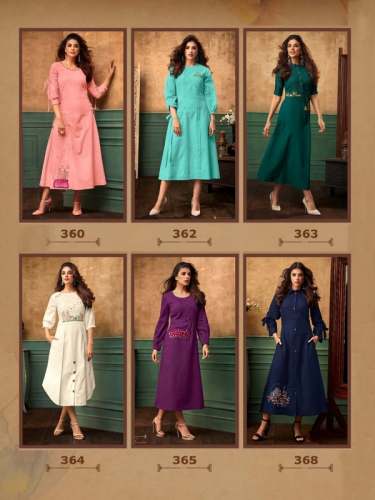 Fancy Cotton Gown Style Kurti
