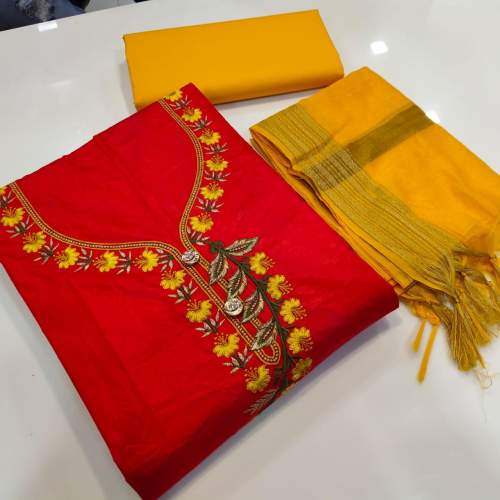 Fancy Embroidered Dress Material