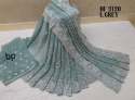 fancy EMbroidered Georgette Saree thumb 3