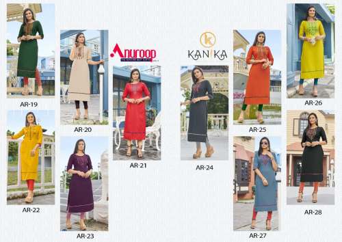 Fancy Rubby Silk With Embroidery Kurti