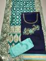 Handwork Dress Material With Banarasi Dupatta thumb 2