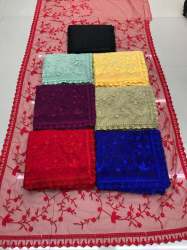 Heavy Embroidered Net saree