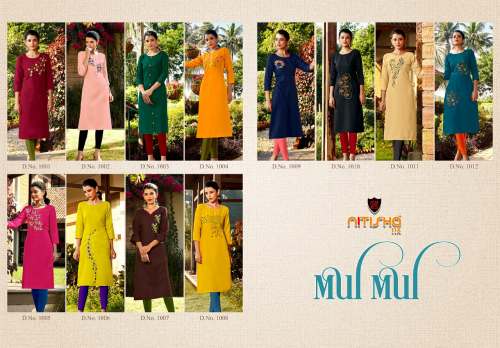 Heavy Soft Cotton Embroidered Kurti 