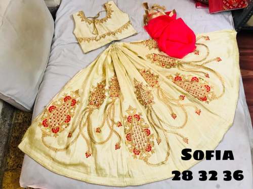Kids Heavy Embroidery Work Lehenga