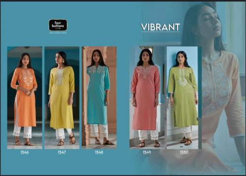 Lakhnavi Embroidered Cotton Kurti