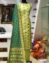 Latest Designer Banarasi Dress Material thumb 2
