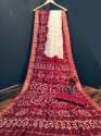 Latest Designer Cotton Bandhani Saree thumb 3
