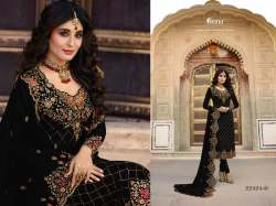 Latest Designer Festive Embroidered Straight Suit
