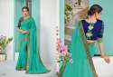 Latest Designer Georgette Heavy EMbroidered Saree thumb 3