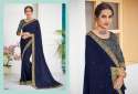 Latest Designer Georgette Heavy EMbroidered Saree thumb 7