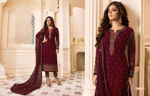 Latest Designer Heavy EMbroidered Straight Suit