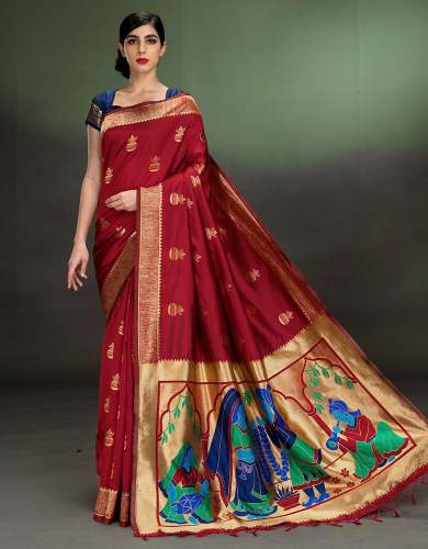 Latest Designer Heavy Paithani silk Saree