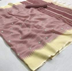 Latest Designer Soft linen silk Saree