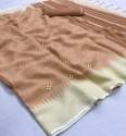Latest Designer Soft linen silk Saree thumb 7