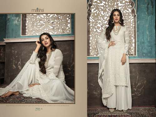 Latest Embroidered Plazzo Suit