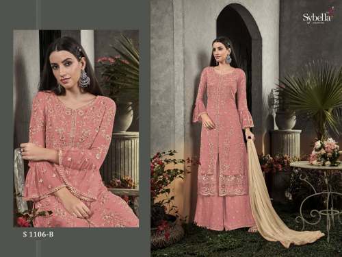Latest Festive wear Embroidered Plazzo Suit