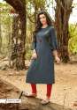 Latest Handwork Straight Rayon Kurti thumb 1
