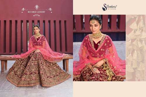 Latest Heavy Embroidered Maroon Wedding Lehenga