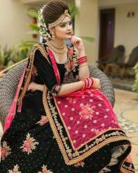 Latest Heavy Embroidered Party Wear Lehenga
