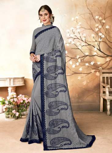 Latest Heavy Embroidered Saree