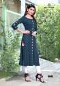 Latest Heavy Rayon Plain Casual Wear Kurti thumb 1