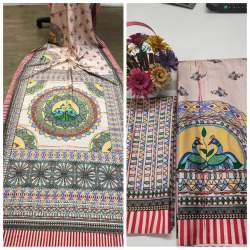 Latest Madhubani Concept Silk touch Saree