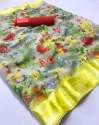 Latest Printed Linen Silk saree