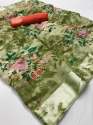 Latest Printed Linen Silk saree thumb 5