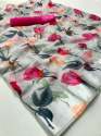 Latest Printed Linen Silk saree thumb 9