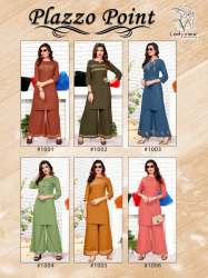 Latest Short Embroidered Kurti With Plazzo