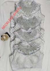 Latest Stylish Embroidered Silver Blouse