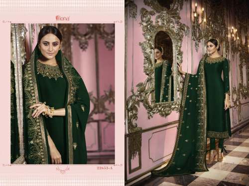 Latest Stylish EMbroidered Straight Suit