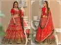 Latest Stylish Heavy Embroidered Bridal Lehenga thumb 3