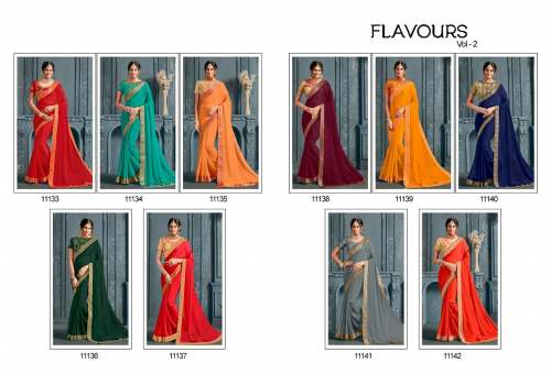 Latest Wedding Wear Moss Chiffon Saree