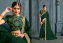 Latest Wedding Wear Moss Chiffon Saree thumb 6